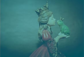 Prinzessin küsst den Frosch
